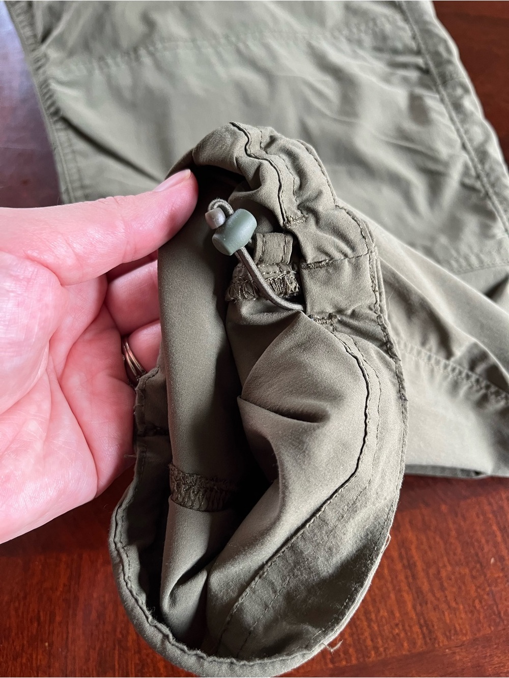 REI Nylon & Spandex Army Green Lightweight Hiking Camping Pants Size 14 - Picture 9 of 15